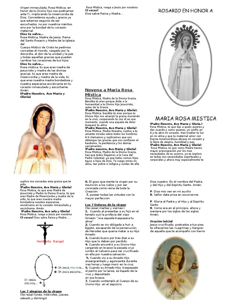 Rosario Rosa Mist I Ca Maria Madre De Jesus Orador Del Senor rosario rosa mist i ca maria madre