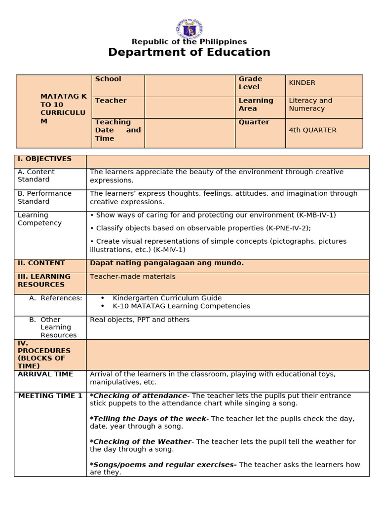 LP Wk5 Literacy&Numeracy | PDF | Teachers | Curriculum