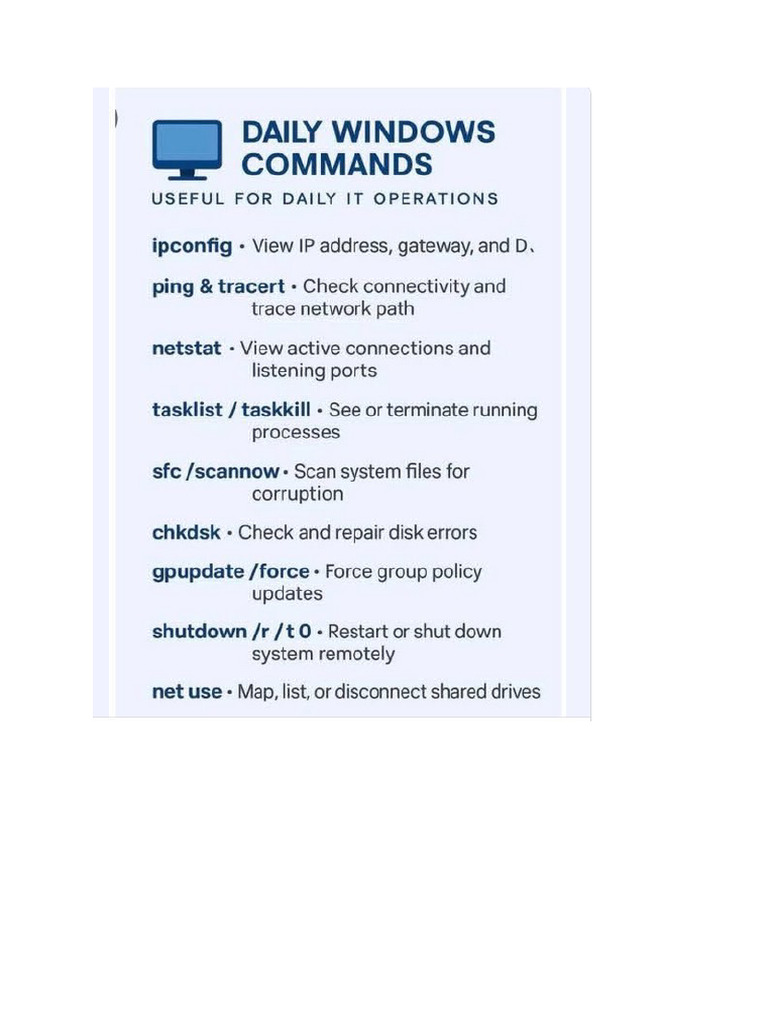 Daily Windows Command | PDF