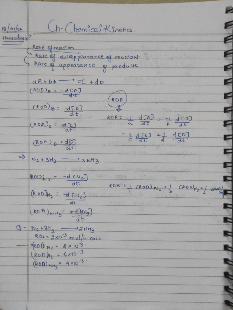 17 Chemical Kinetics Notes by Saumya Sir | PDF