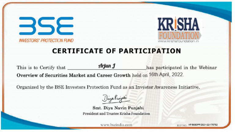 BSE Certificate | PDF
