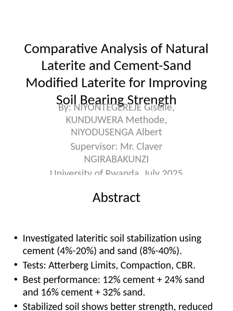 Laterite Soil Stabilization Techniques | PDF | Natural Materials | Soil