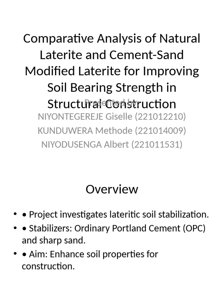 Enhancing Soil Strength with Lateritization | PDF | Soil | Natural ...