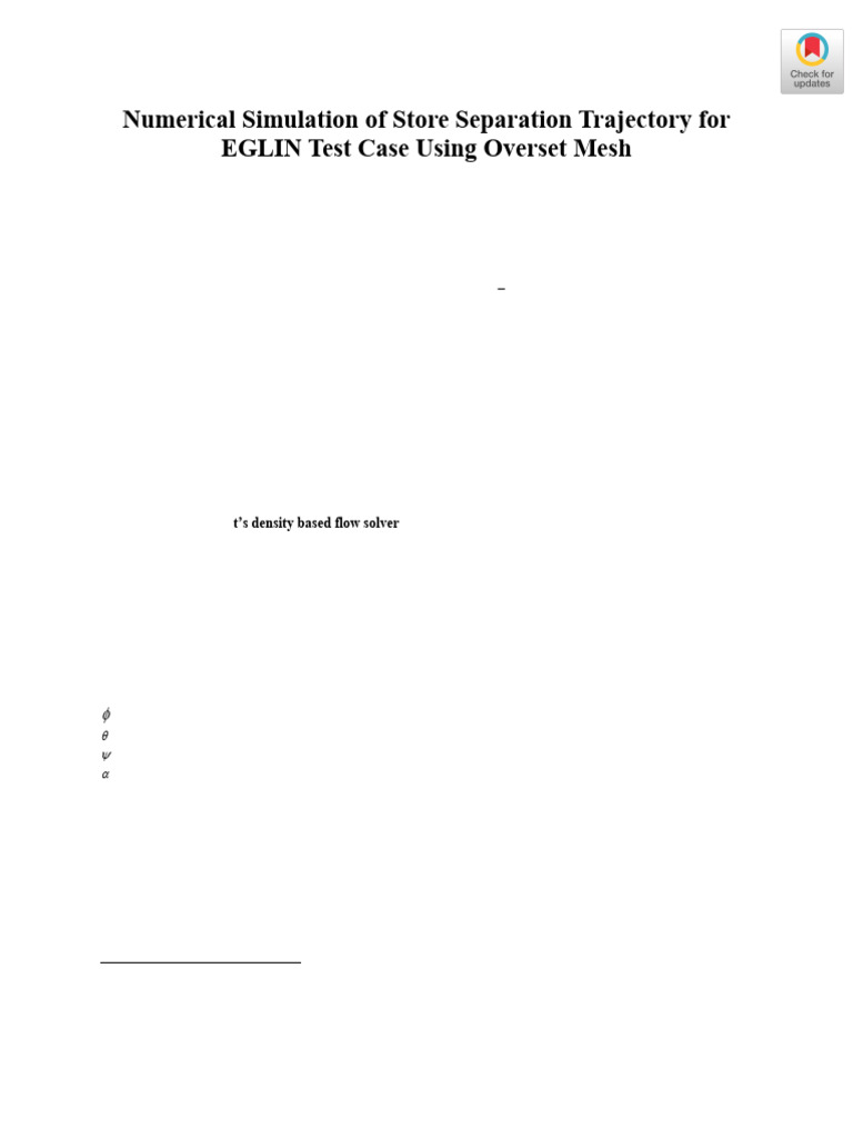 Overset Mesh for Store Separation Simulation | PDF | Fluid Dynamics ...