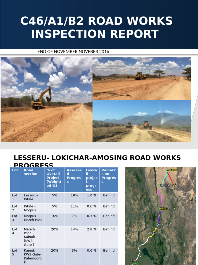 Final Report C46 A1 Road Progress Report End of November 2016 5 12 201 ...