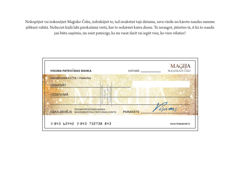 The Magic Check | PDF