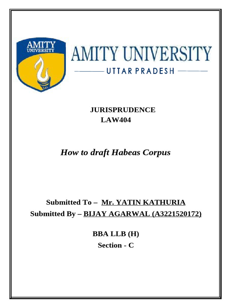 A3221520172 Bijay Agarwal | PDF | Habeas Corpus | Writ