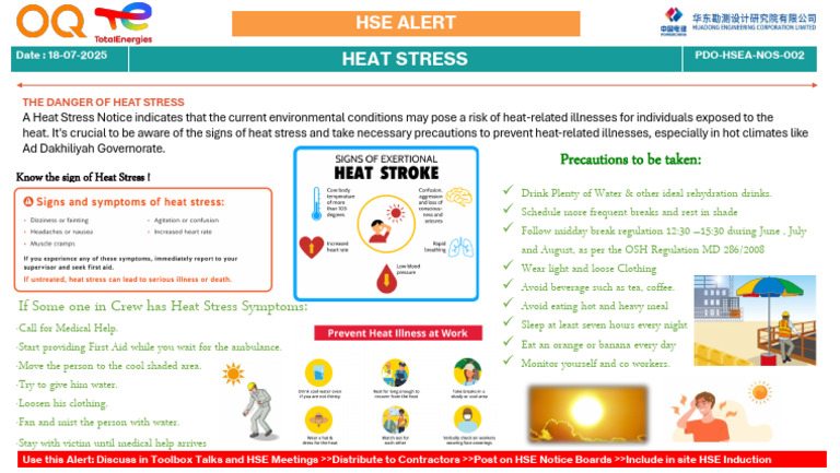 Heat Stress Prevention Guidelines | PDF