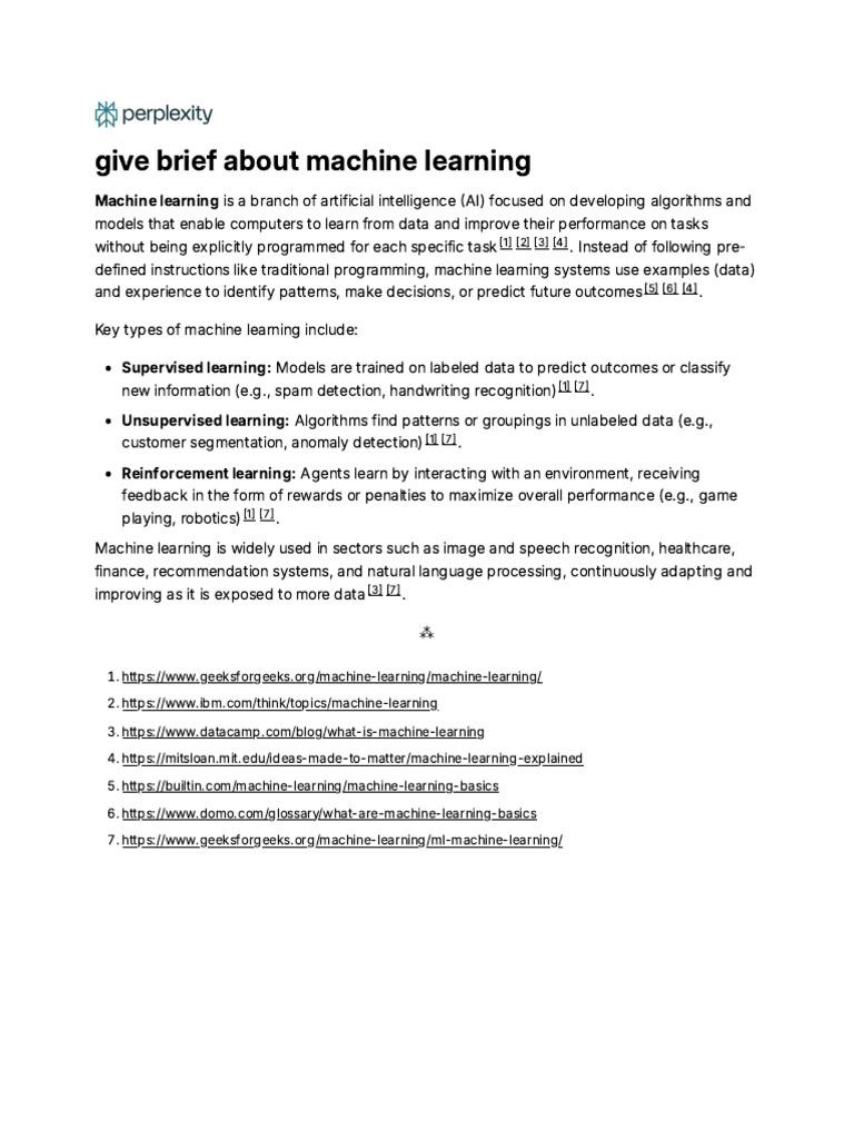 Overview of Machine Learning Techniques | PDF