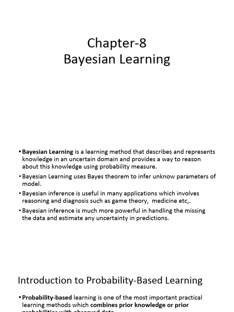 Bayesian Learning and Inference Techniques | PDF | Bayesian Inference ...