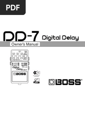 Manual BOSS Digital Delay (DD-7) | PDF | Power Supply.