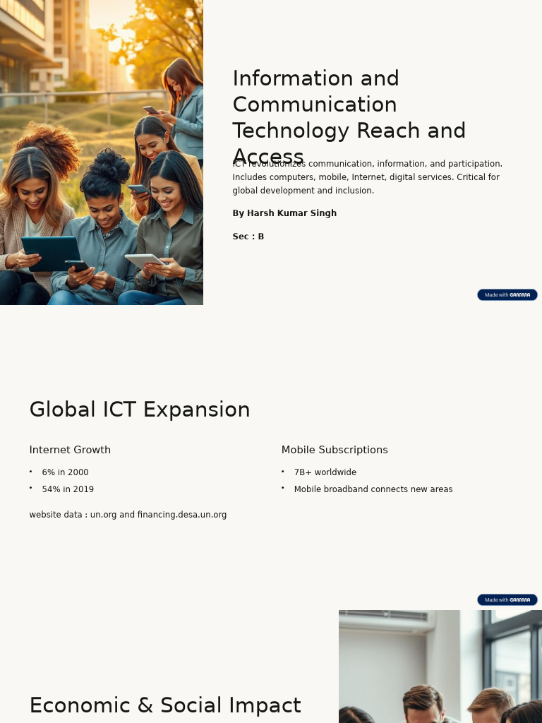 Information and Communication Technology Reach and Access | PDF