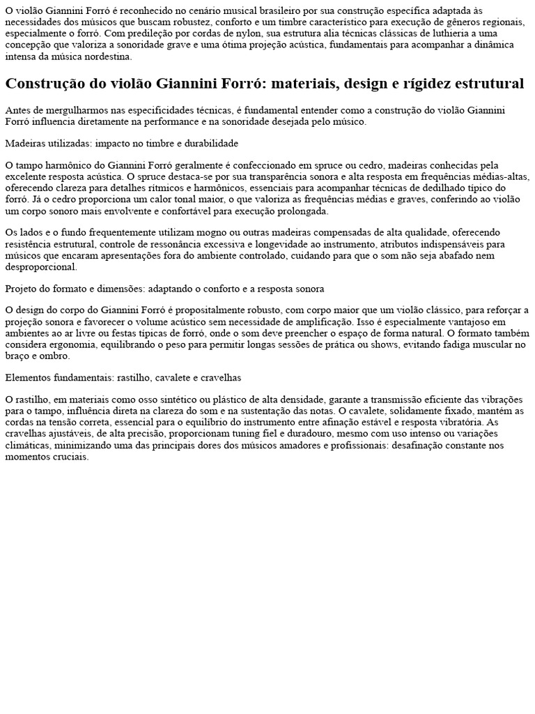 Violão Giannini Forró: Som Autêntico e Resistência para Seu Toque ...