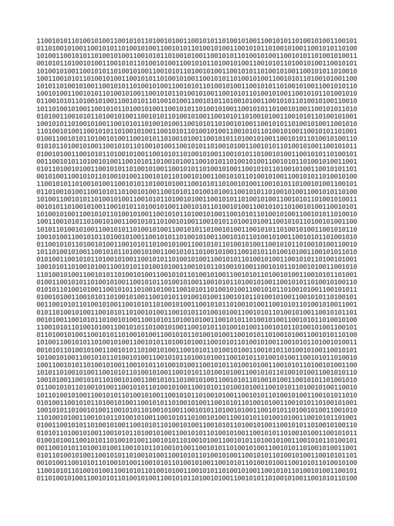 Binary Data Sequence Analysis | PDF