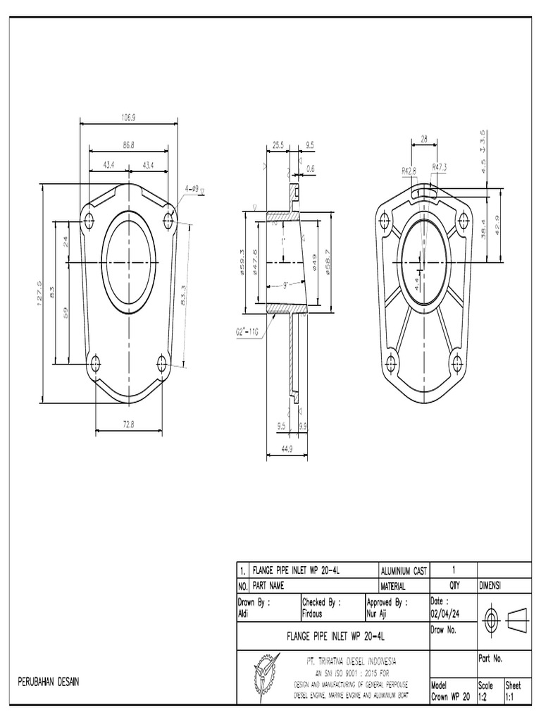 Flange Pipe Inlet WP 20-4l | PDF
