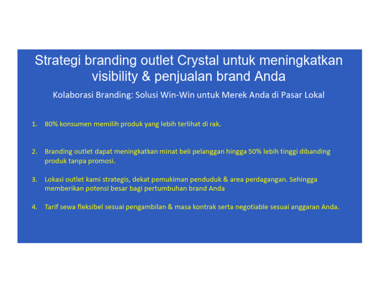 Strategi Branding Outlet Crystal | PDF