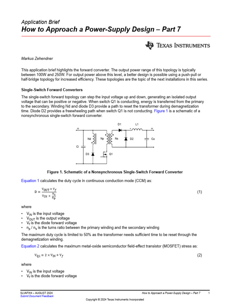 How To Approach A Power-Supply Design - Part 7 | PDF | Power Supply ...