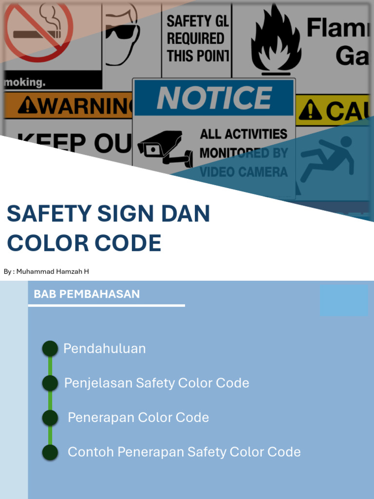 Safety Sign Dan Color Code | PDF