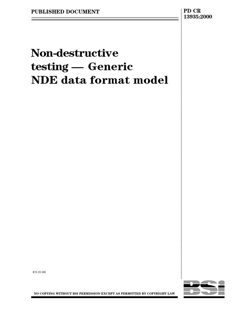 PD CR 13935-2000 | PDF | Nondestructive Testing