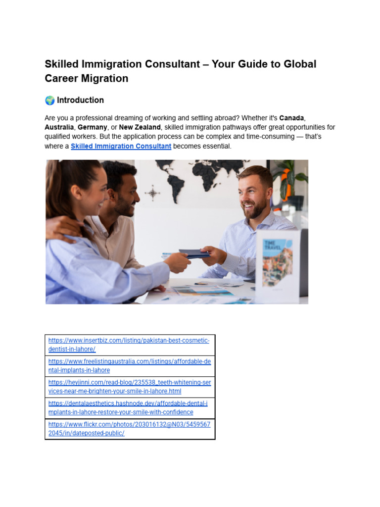 Guide to Skilled Immigration Consulting | PDF | Human Migration ...