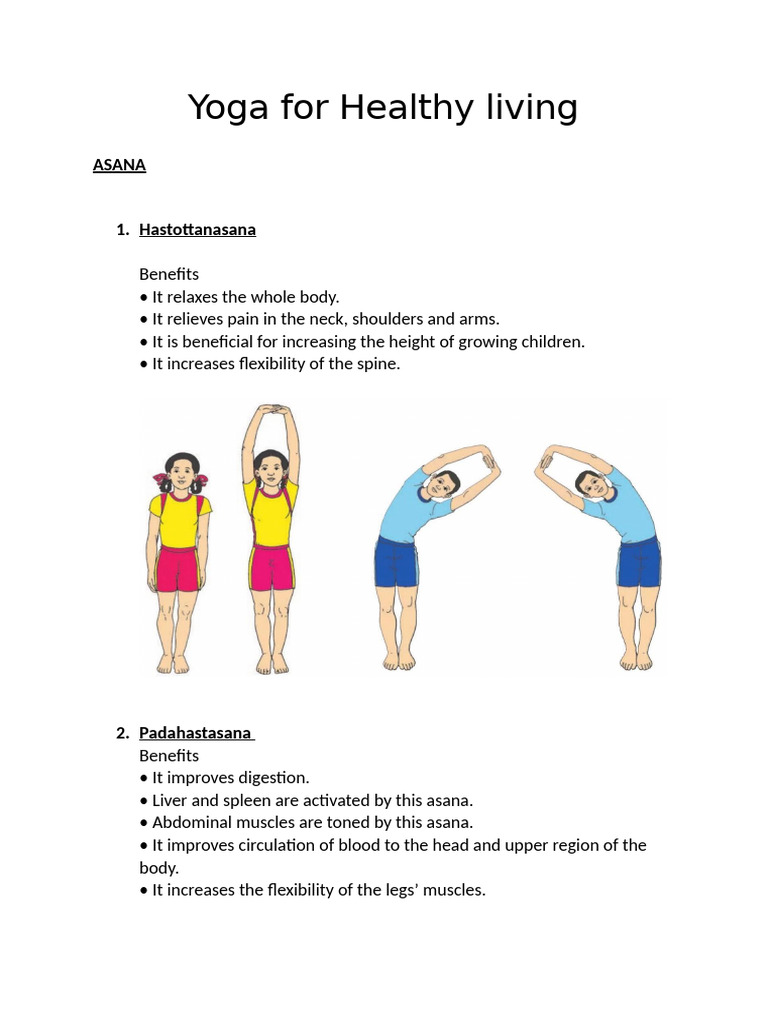 8 Chapter Notes Yoga For Healthy Living | PDF | Abdomen | Asana