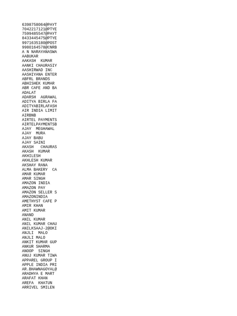 All Transaction Description Heads | PDF