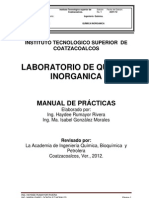 I.Q. PRÁCTICAS DE LABORATORIO QUIMICA INORGANICA.