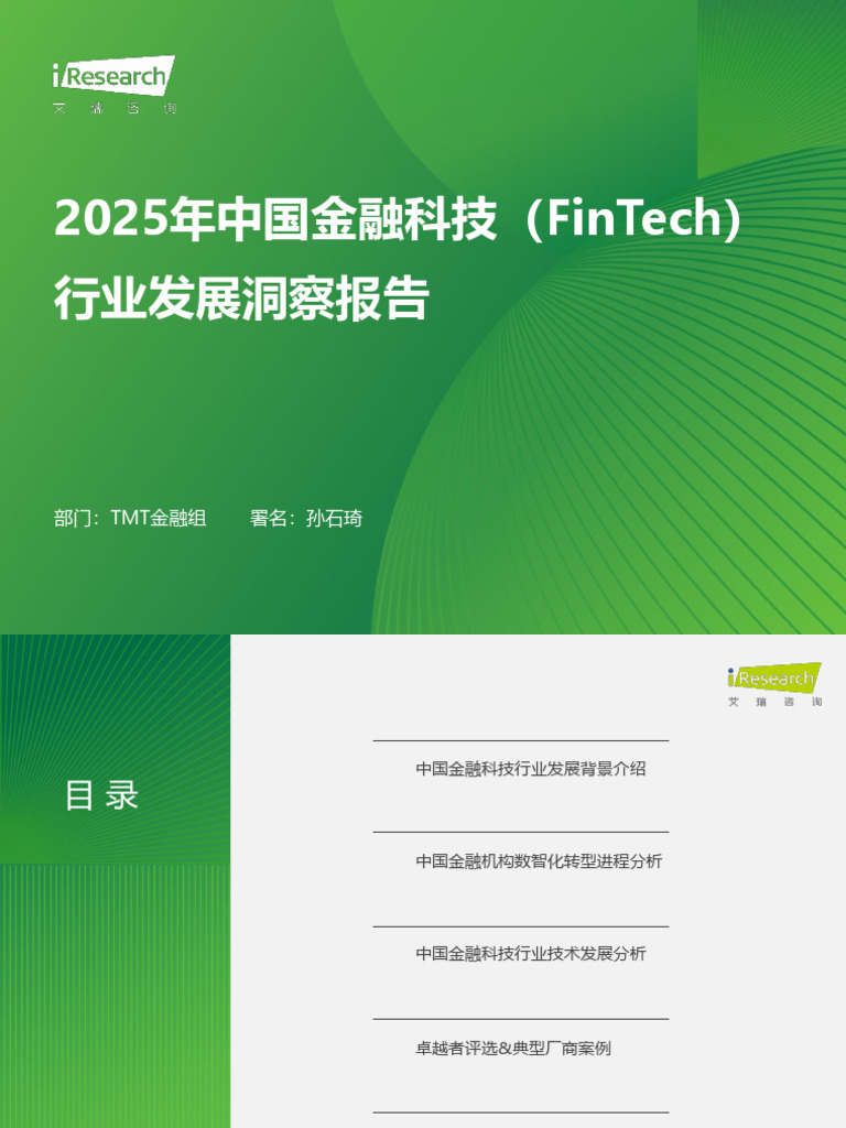 2025年中国金融科技（FinTech） | PDF