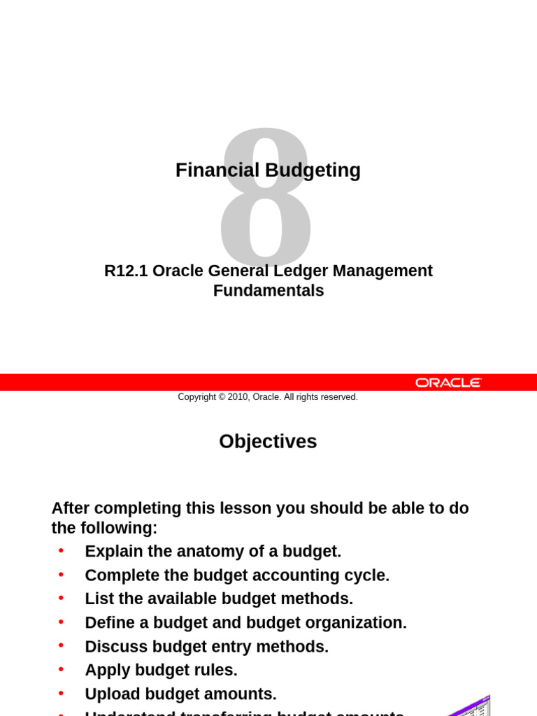 Oracle General Ledger Budgeting Guide | PDF | Debits And Credits | All ...