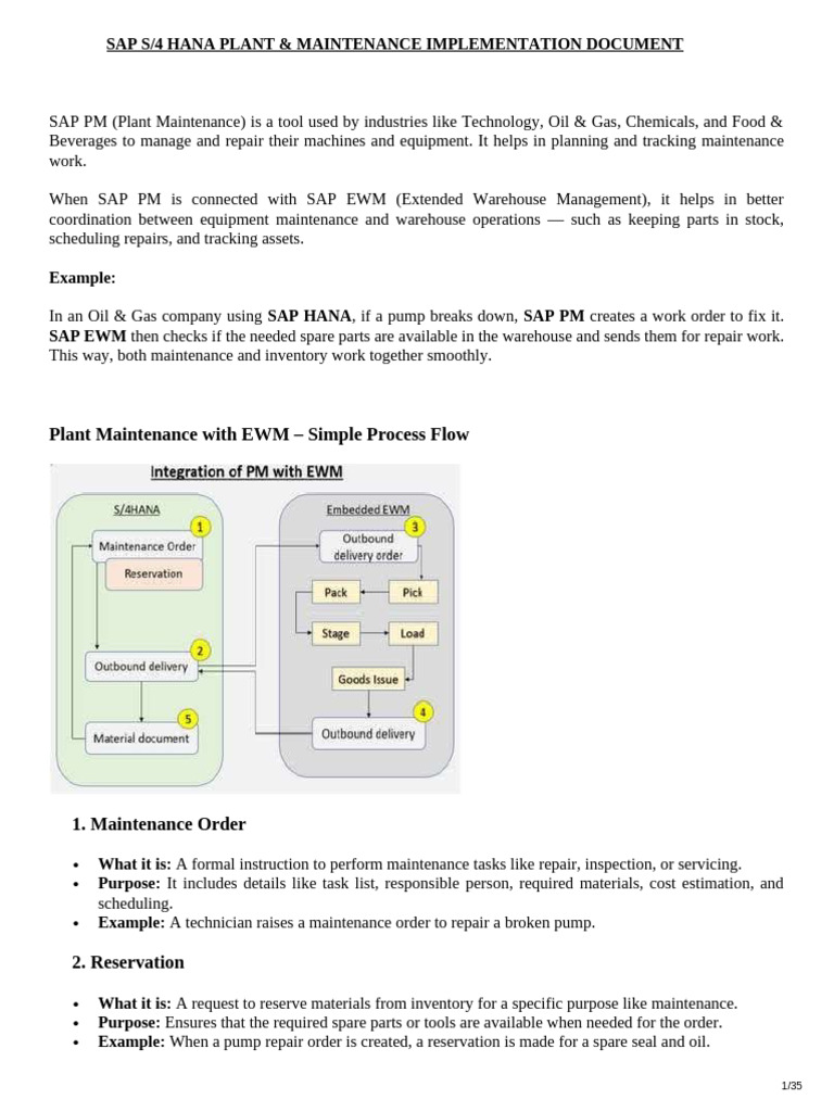 SAP PM and EWM Integration Guide | PDF | Warehouse | Logistics