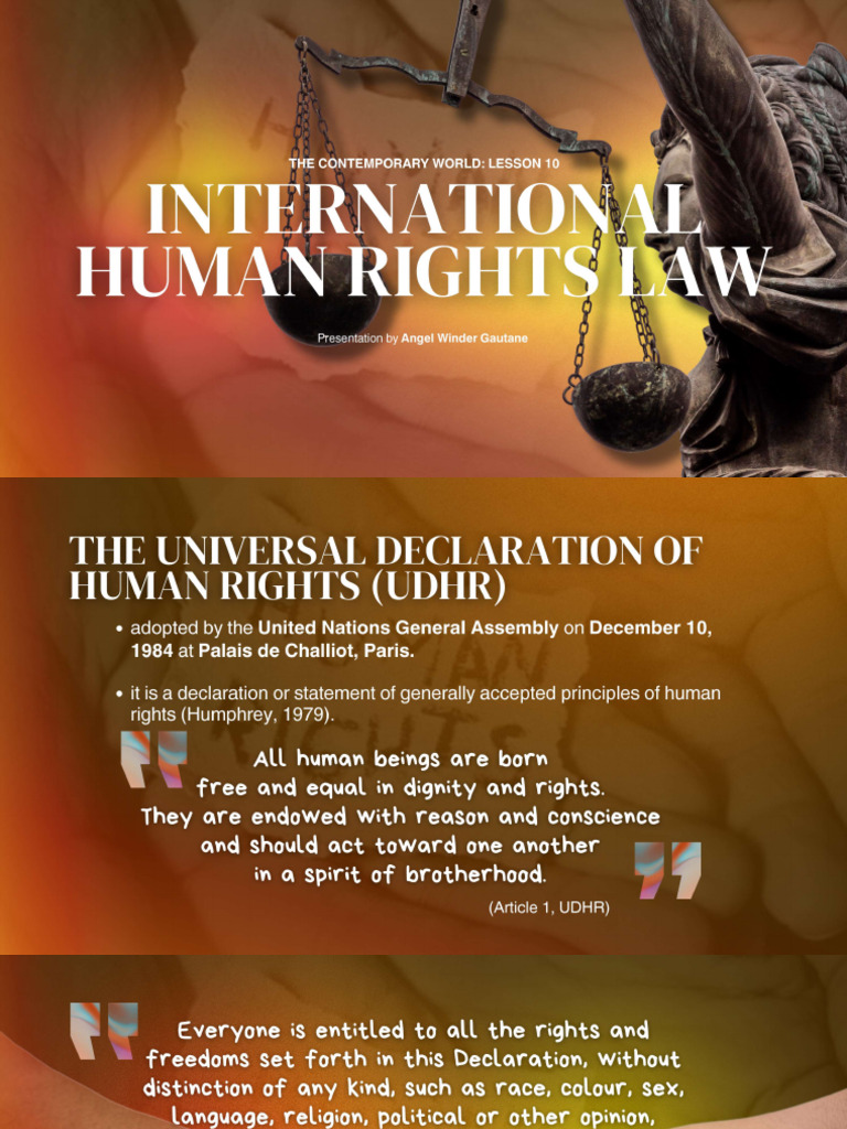 International Human Rights Law Compressed | PDF