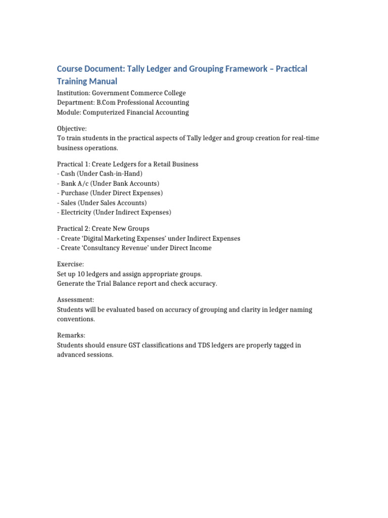 Tally Scribd Quality Document 5 | PDF