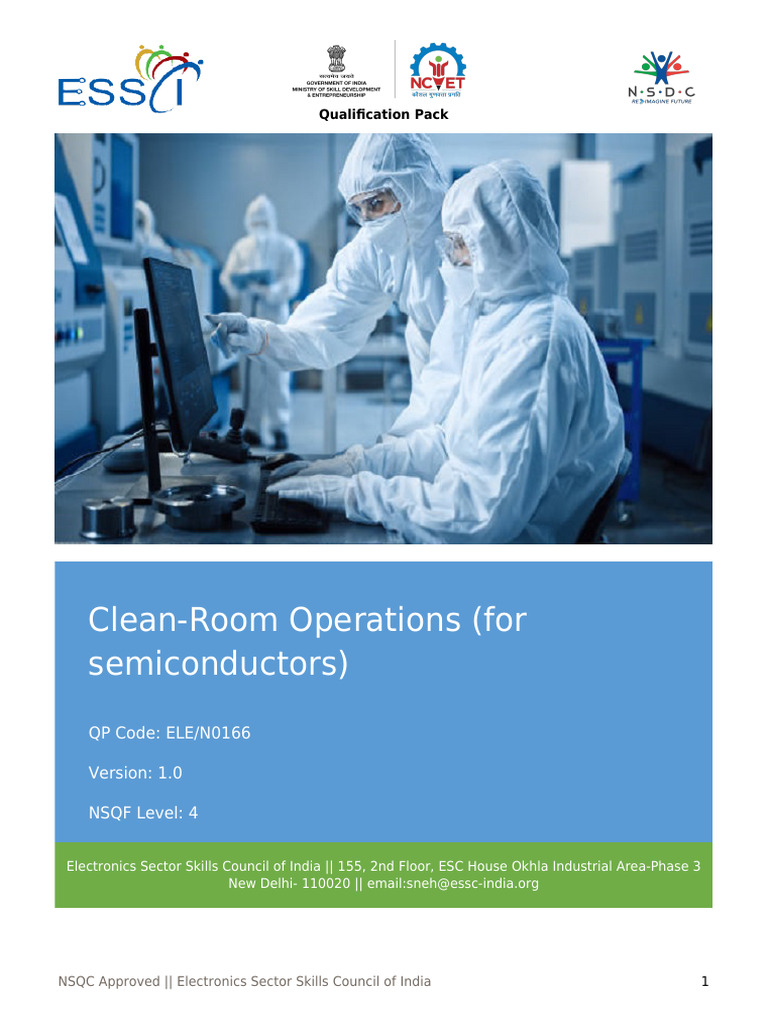 Cleanroom Operations for Semiconductors | PDF