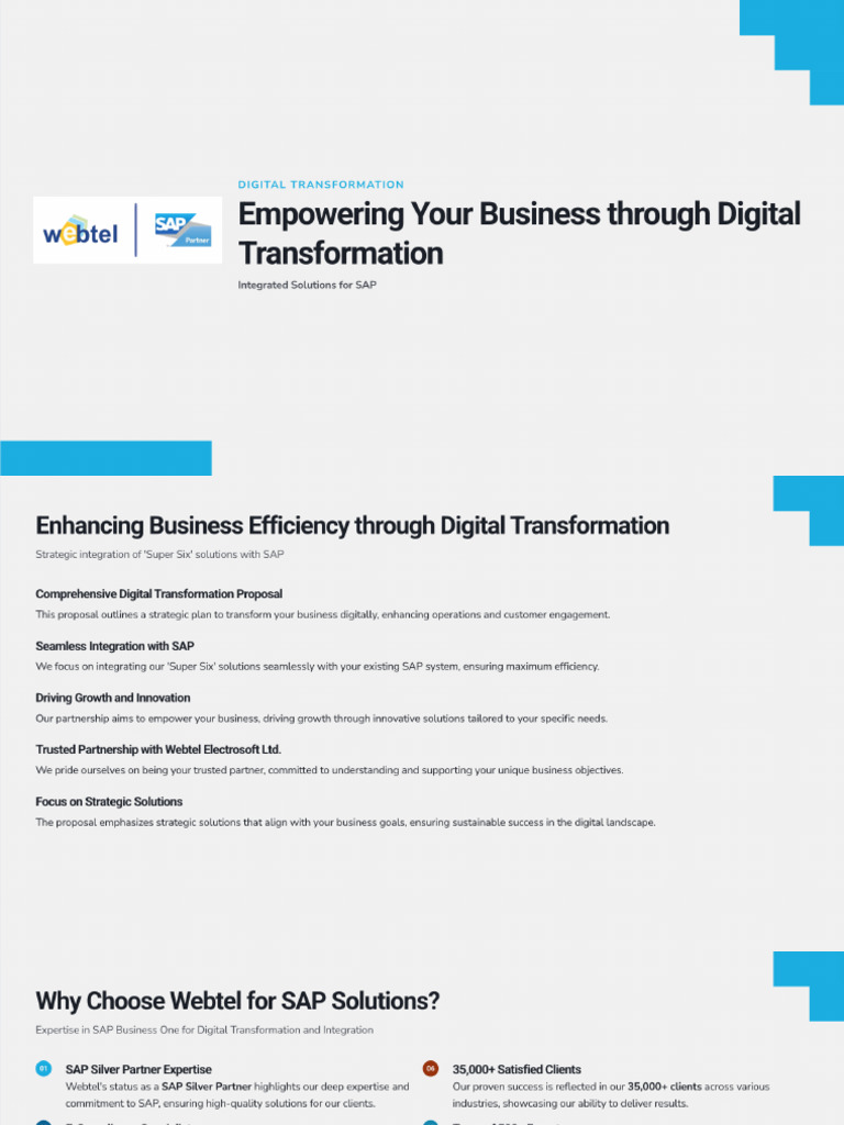 Digital Transformation With Webtel | PDF