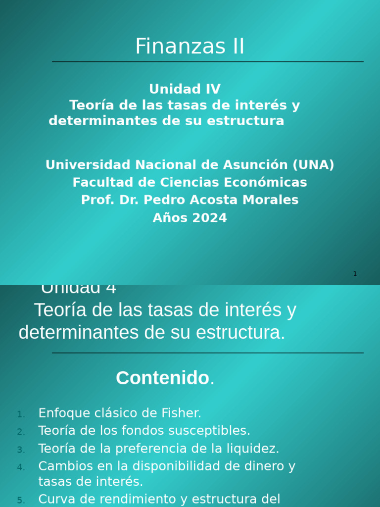 Teoría de Tasas de Interés y Estructura | PDF | Tasas de interés | Interés