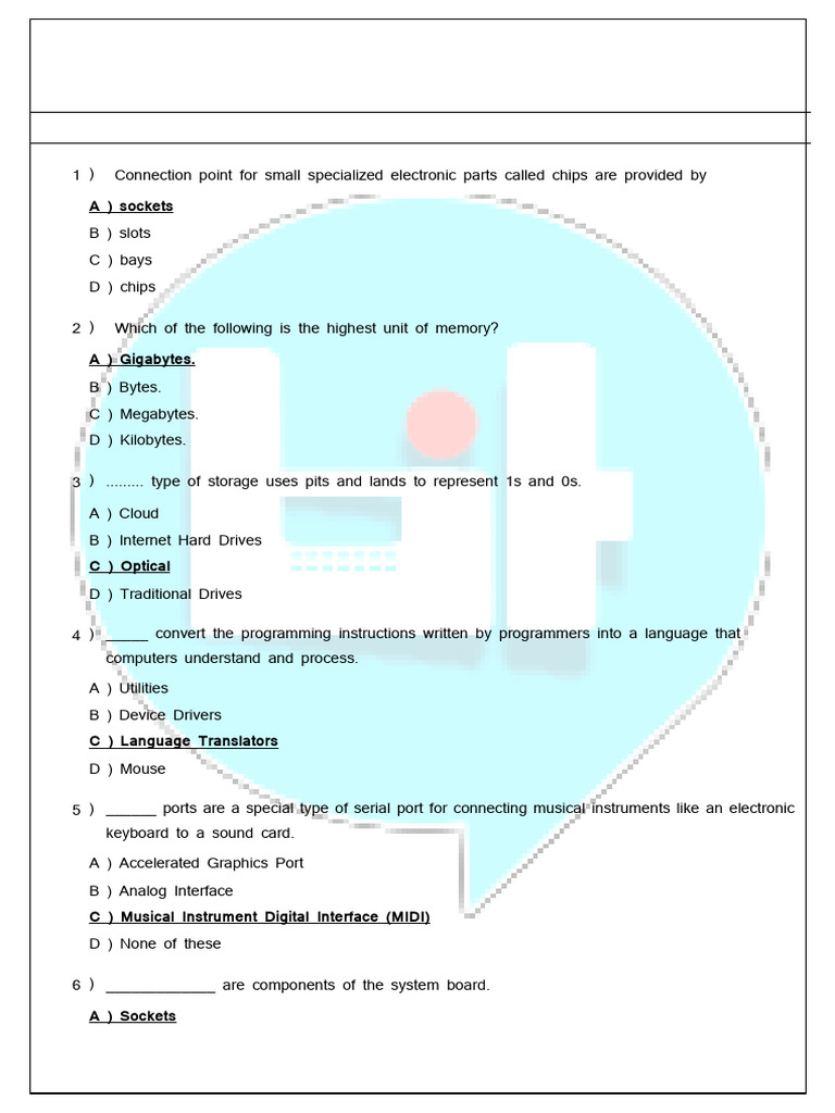 System Unit 1 | PDF | Computer Data Storage | Random Access Memory