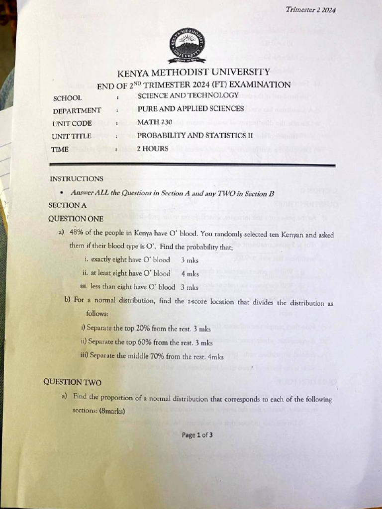 2 2024 Math 230 | PDF