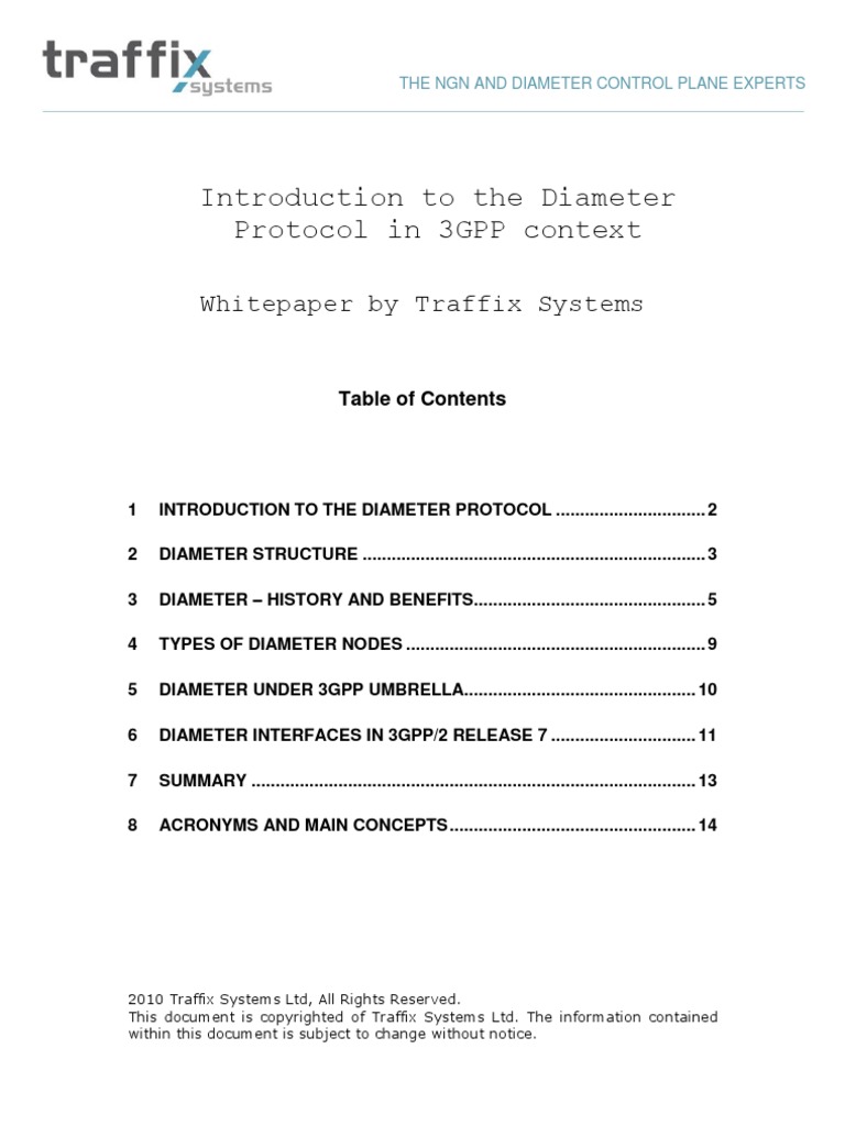 Diameter Intro Within 3GPP Context New | PDF | Radius | Transmission ...