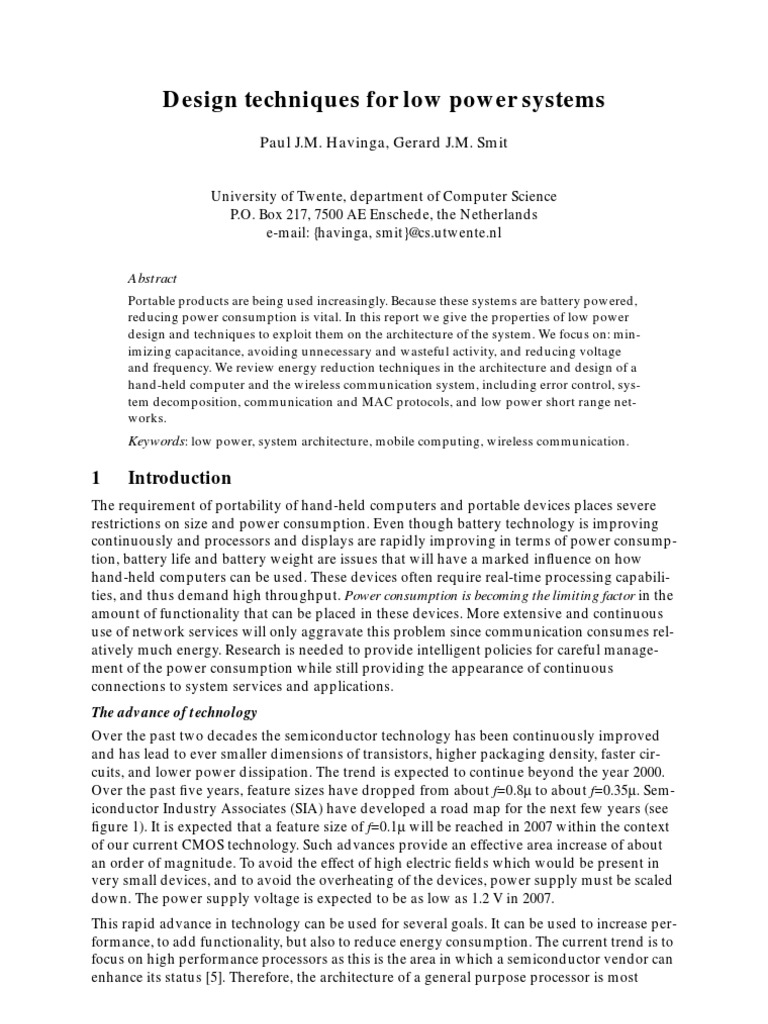 VCI Logic for Low Power Systems | PDF