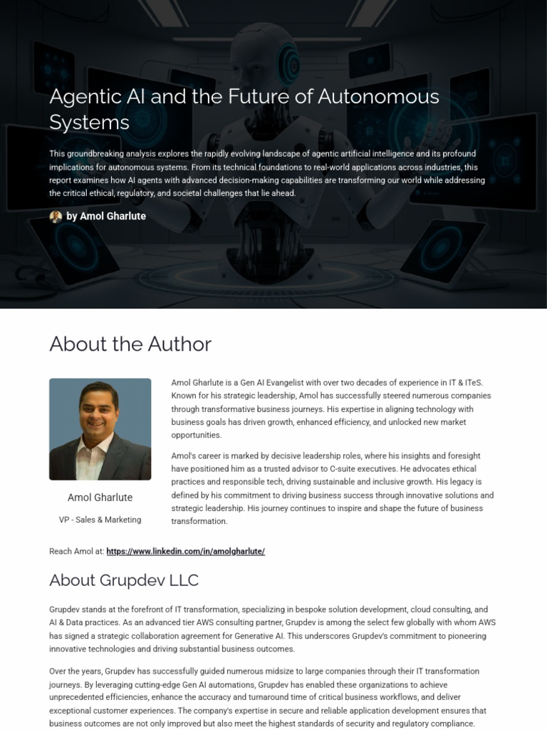 Agentic Ai and The Future of Autonomous Systems | PDF | Artificial ...
