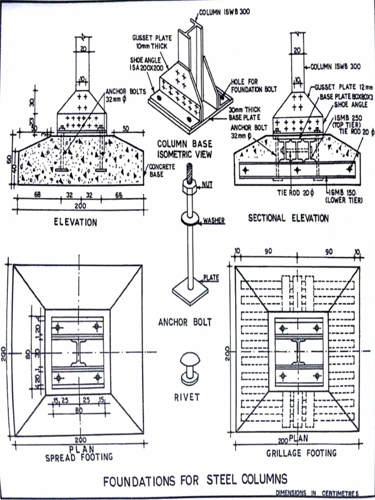 Steel in Foundation Column Beams | PDF
