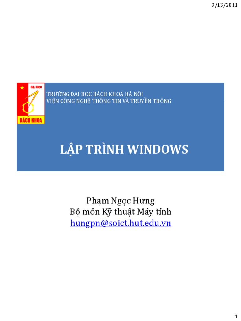 Lap Trinh Windows | PDF