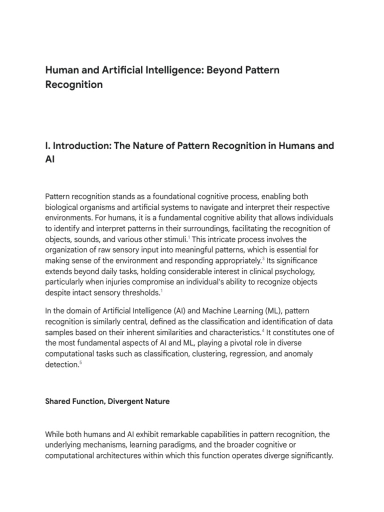 Human vs AI: Pattern Recognition Insights | PDF | Perception | Machine ...