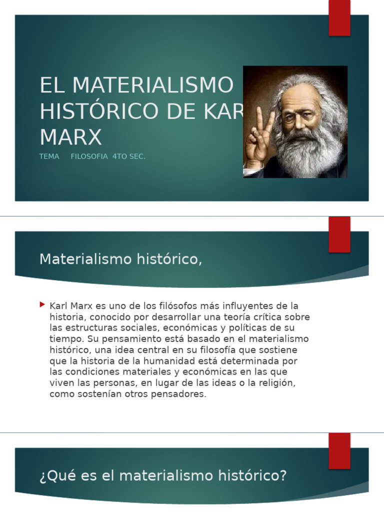 El Materialismo Histórico de Karl Marx | PDF | Karl Marx | marxismo