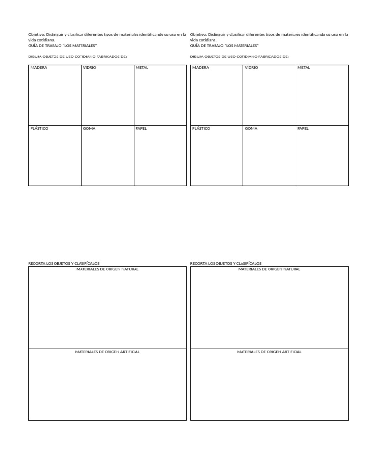 Distinguir y Clasificar Diferentes Tipos de Materiales Identificando Su ...