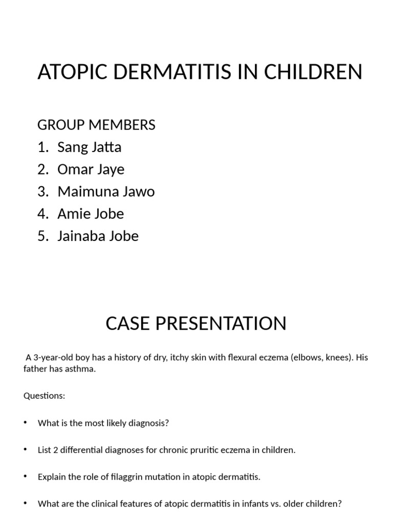 Atopic Dermatitis in Children: Overview | PDF | Dermatitis | Allergy
