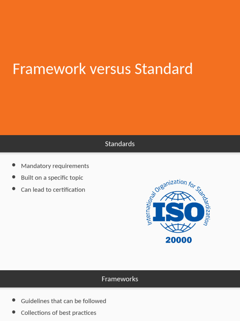 Framework Versus Standard | PDF