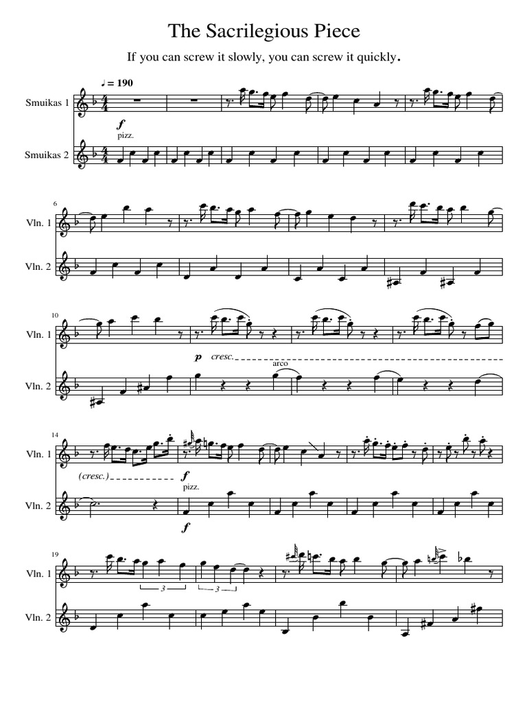 The Sacrilegious Piece Explained | PDF