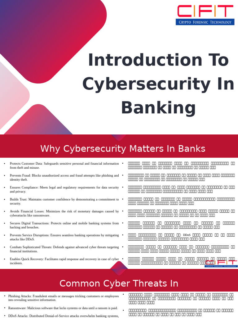 Introduction To Cybersecurity in Banking | PDF