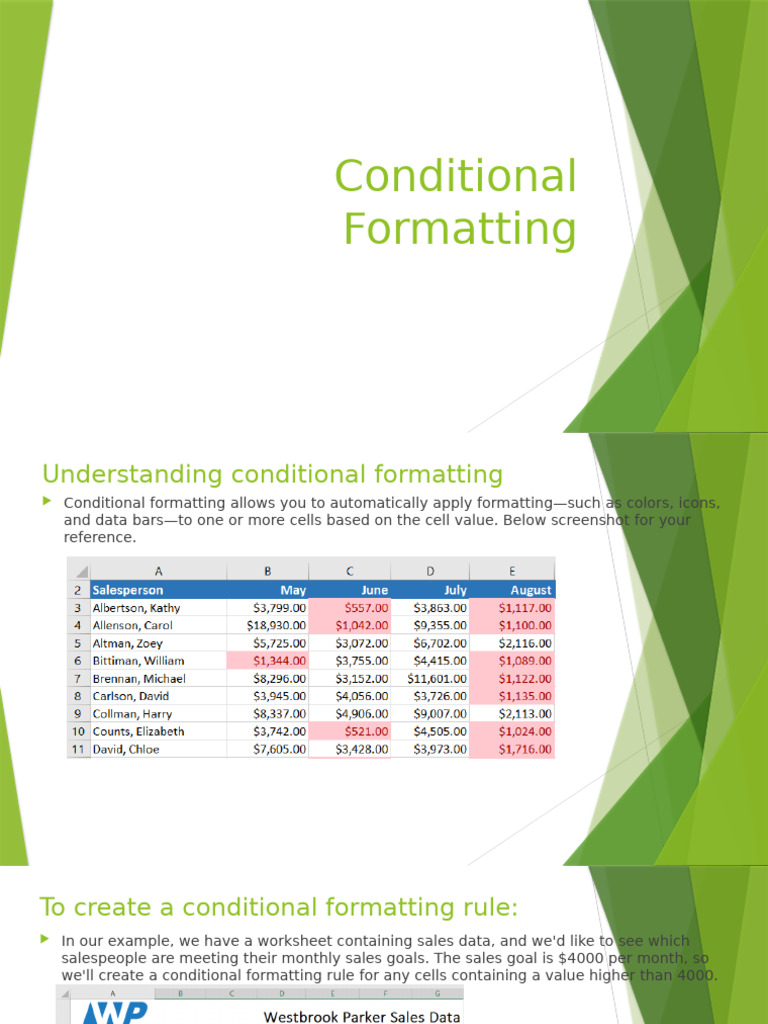 Group 4 - Conditional Formatting | PDF